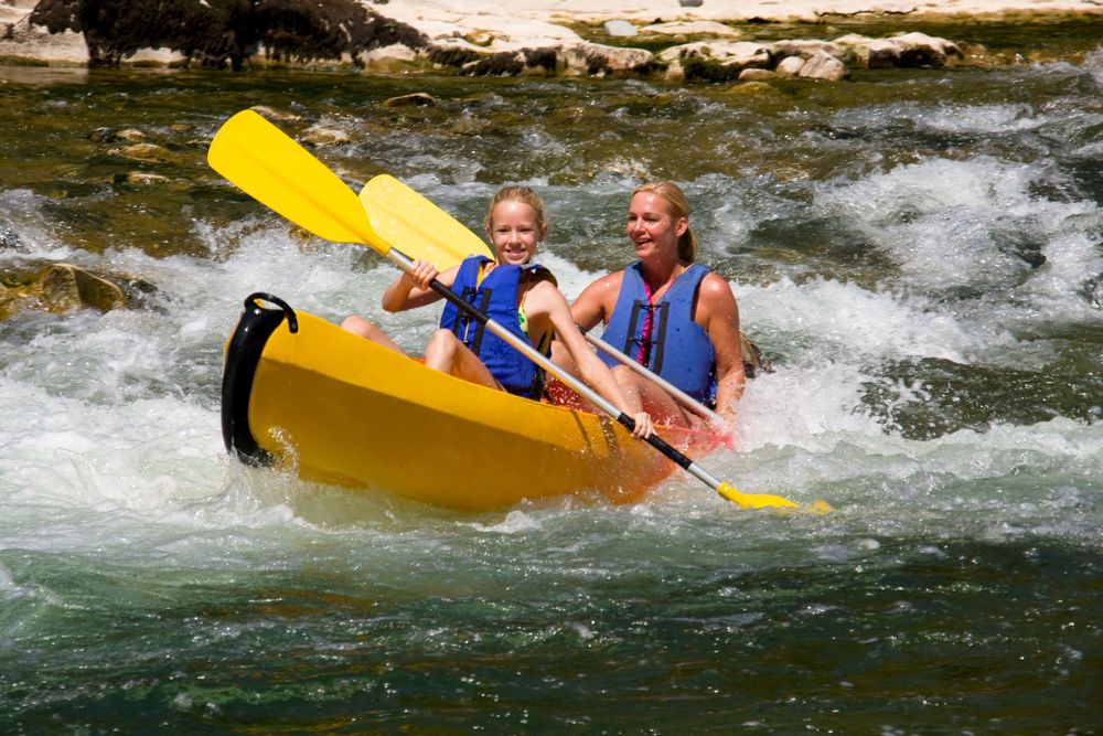 Canoeing down the Ardèche Gorges