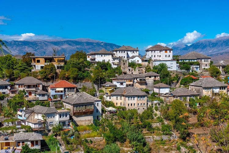 La vieille ville de Gjirokaster, Albanie