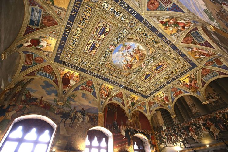 Sublime plafond du Museo Civico, dans le Palazzo Pubblico