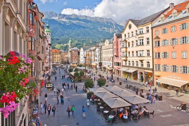 Le centre-ville d’Innsbruck est très dynamique