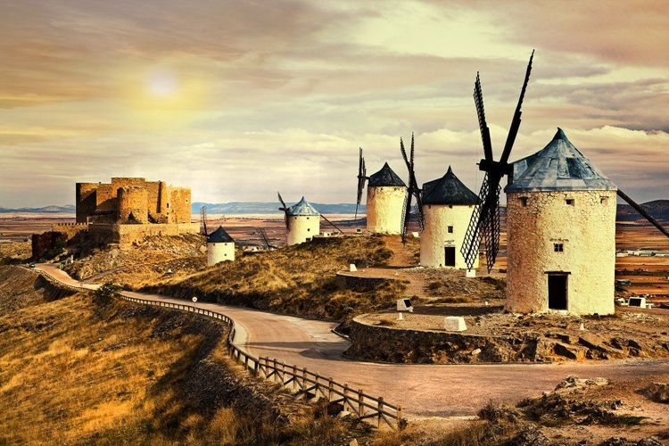 Les moulins à vent chers à Cervantès et à Don Quichotte