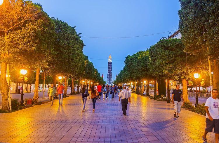L'avenue Habib Bourguiba