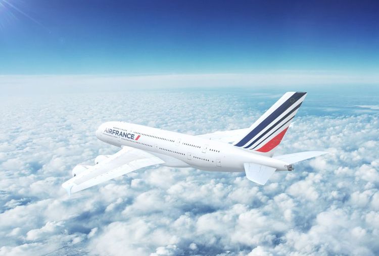 Un Airbus A380 floqué Air France en plein vol