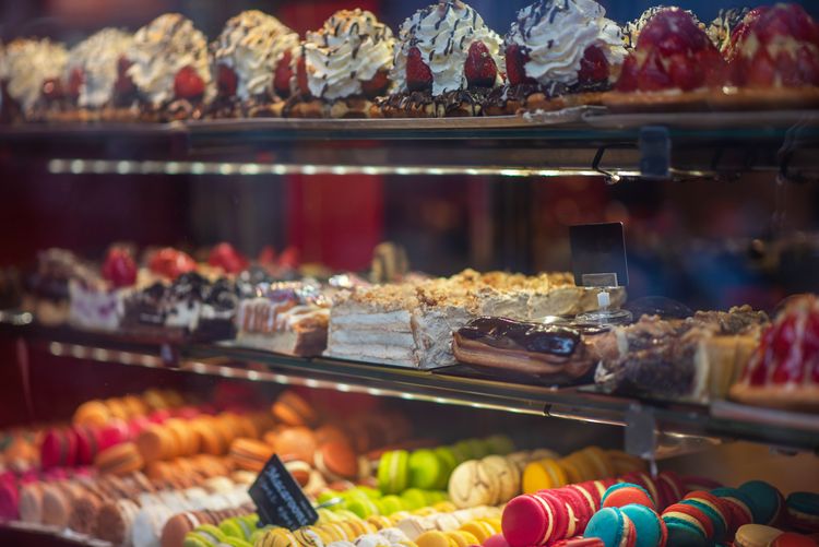 Assortimento di dessert in esposizione