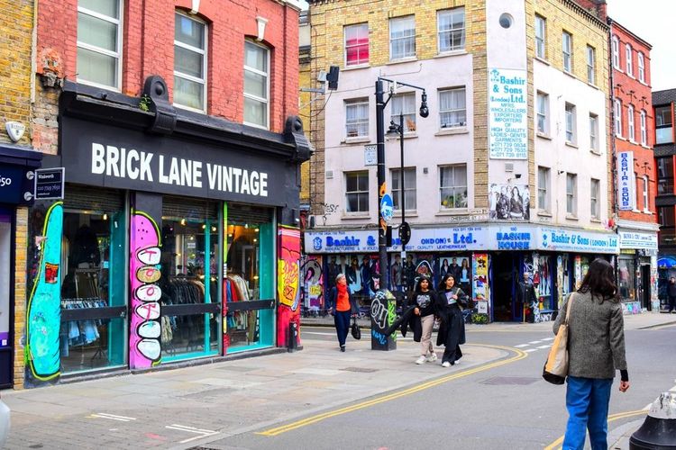 Boutiques vintages dans le quartier de Brick Lane