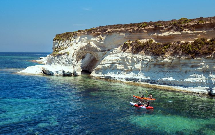 Canoë-kayak sur le littoral de Gozo