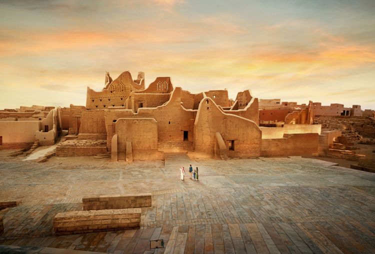 Le site d’Al Turaïf au coucher du soleil © Saudi Tourism Authority