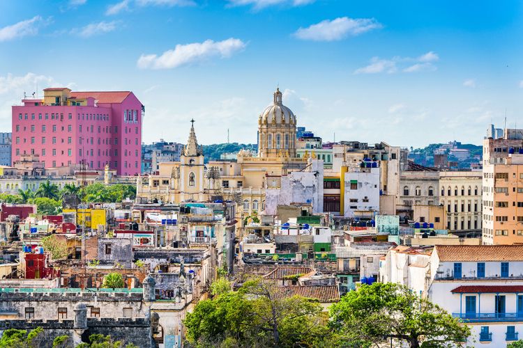 La Skyline du centre ville de La Havana, Cuba