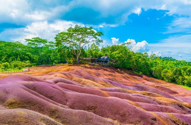 La Terre des Sept Couleurs dans le parc national de l'Île Maurice