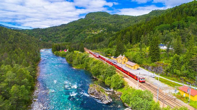 Le Bergen railway en Norvège
