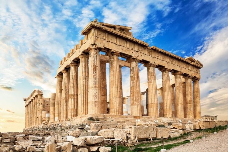 Le Parthénon dans l'Acropole d'Athènes en Grèce