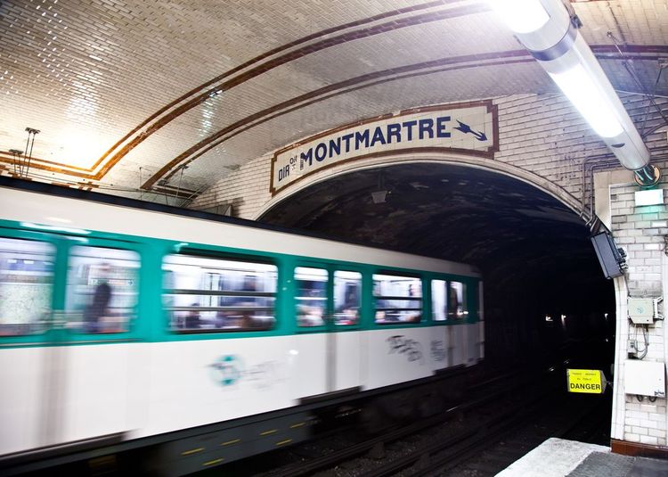 Le métro parisien.