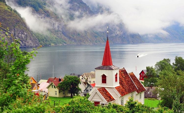 Le petit village de Undredal en Norvège