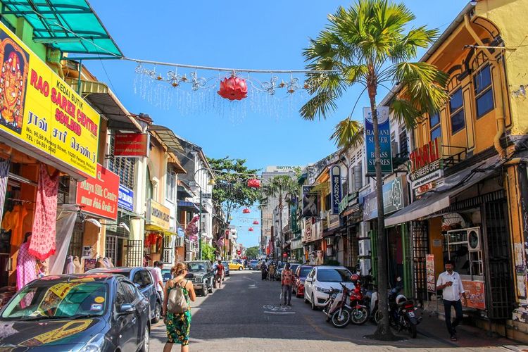 Le quartier de Little India sur l'île de Penang, Malaisie