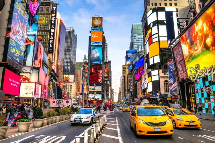 Le quartier de Times Square à New York, Etats-Unis