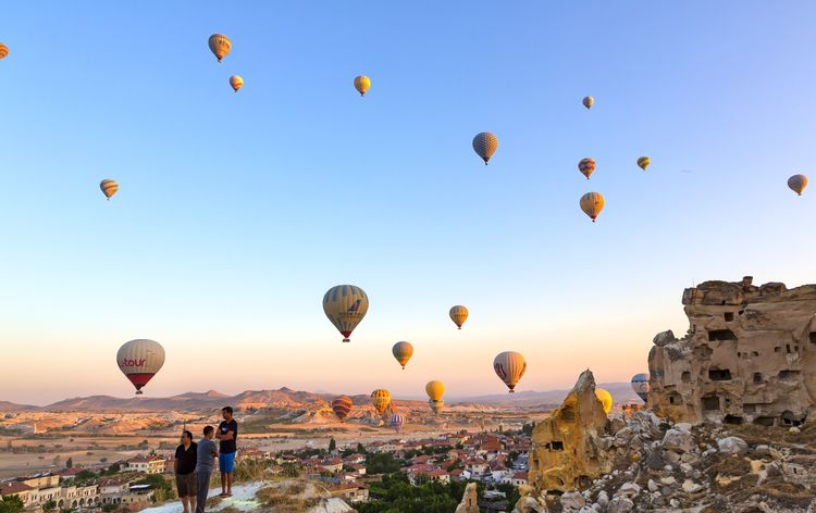 Célèbres vols en montgolfière au dessus de la Cappadoce