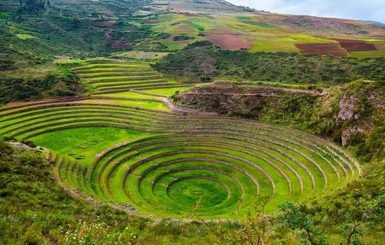 Vista aerea del sito di Moray e dei suoi cerchi concentrici