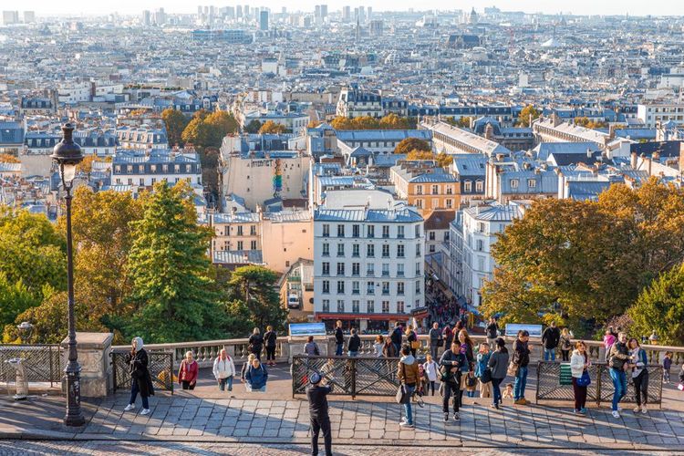 Vue depuis le parvis du Sacré Coeur de Montmartre