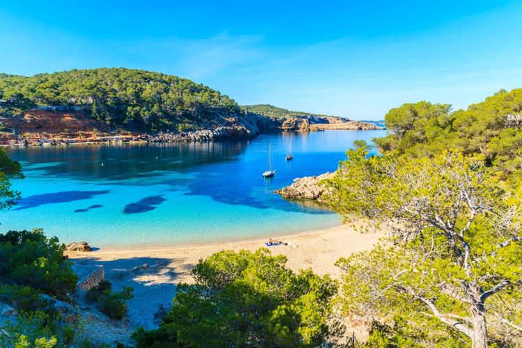 Plage Cala Salada, Ibiza, Baléares
