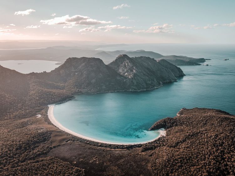 Plage dans la Baie de Wineglass, Parc National de Freycinet