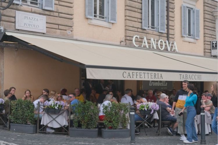 Café Canova, place piazza del popolo, Rome