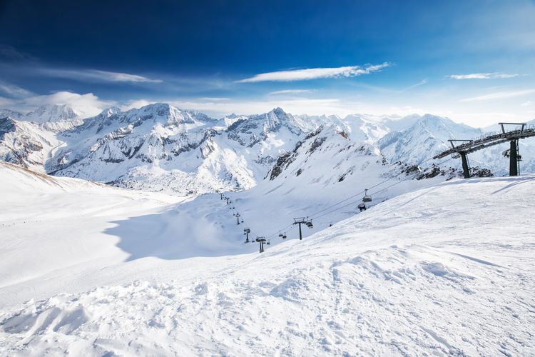 Station de ski dans les Alpes