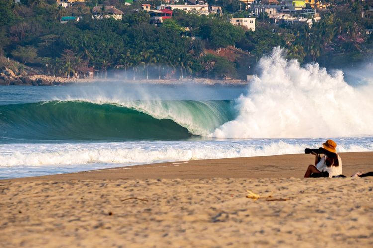 plage, surf, vague, mer, Mexique