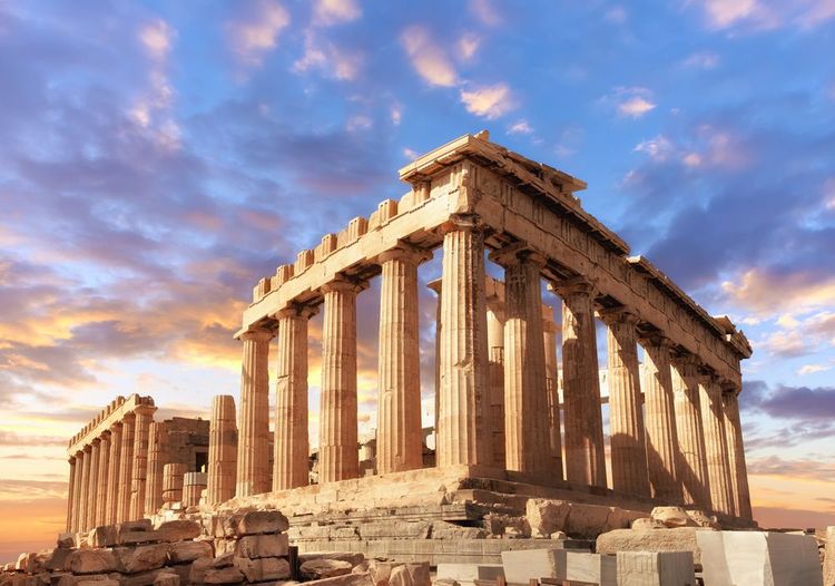 Temple du Parthénon sur l'Acropole d'Athènes en Grèce