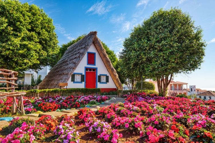 Une maison traditionnelle à Madère, Portugal