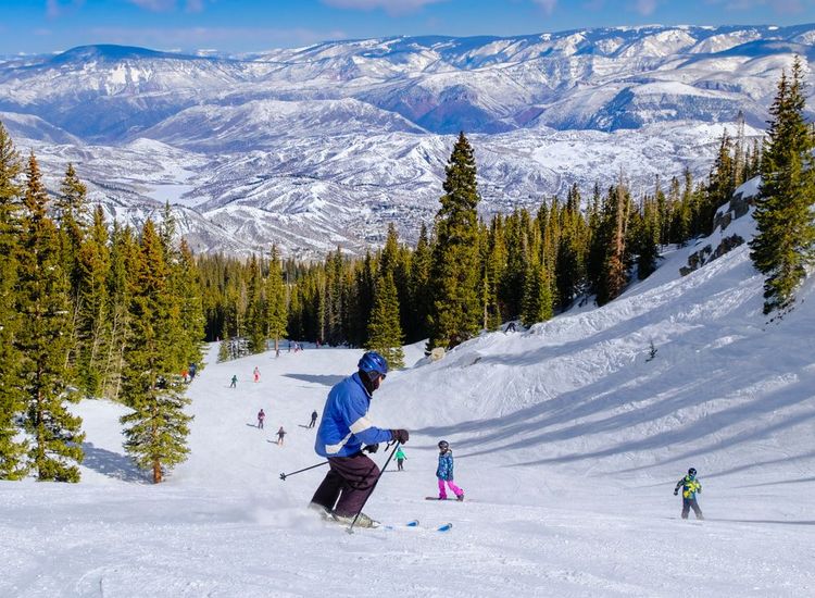 Une piste de la station de ski d'Aspen aux Etats-Unis