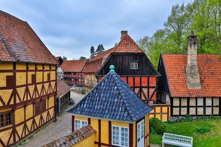 Vieille ville d'Aarhus au Danemark