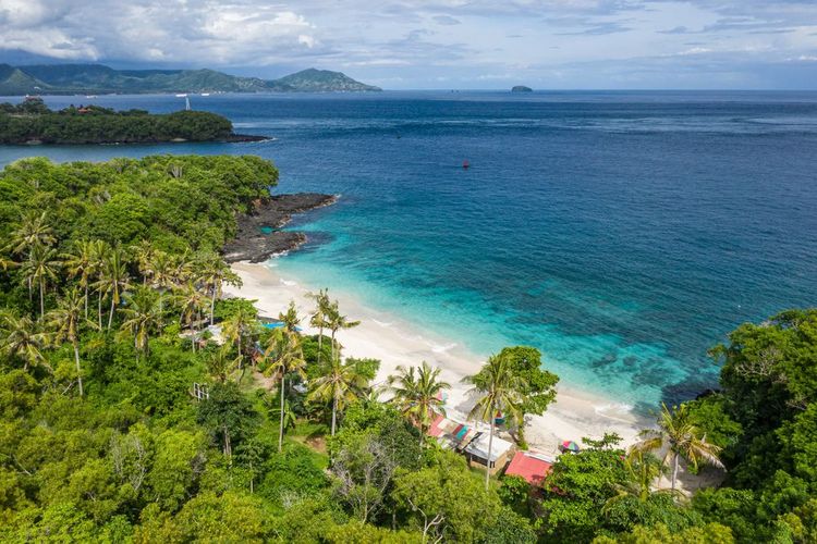 Vue aérienne de la plage de Bias Tugel Beach