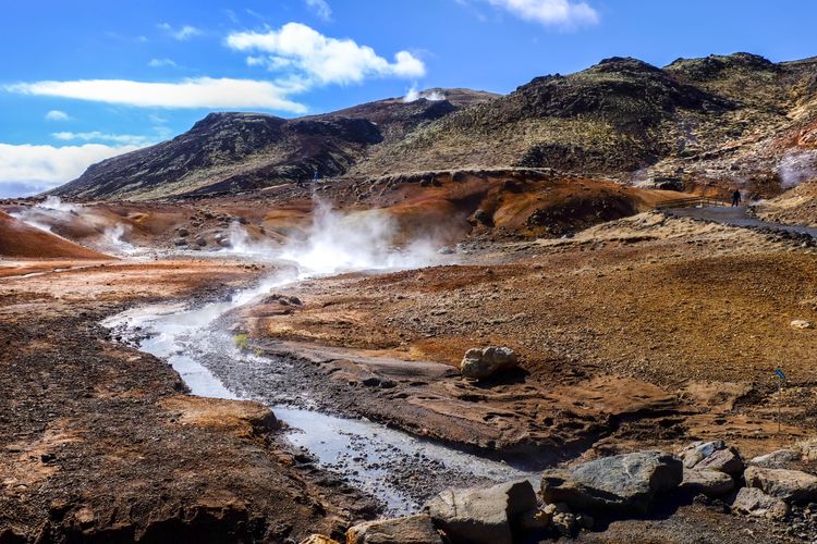 Zone géothermique de Krysuvik dans la péninsule de Reykjanes