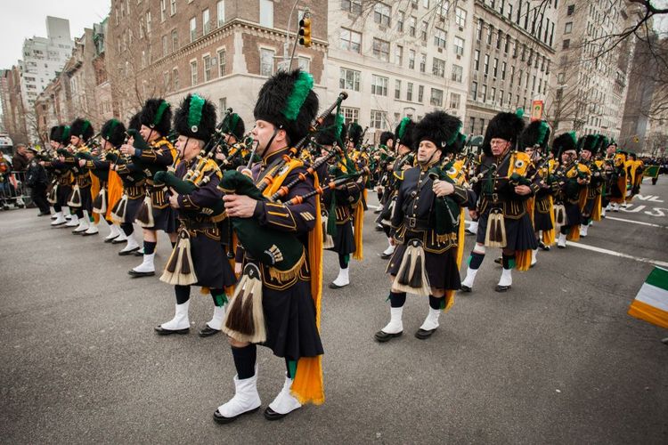 La parade de St Patrick dans les rues de New-York, Etas Unis