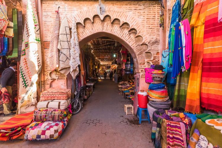 Une ruelle du souk de Marrakech