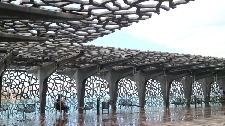 Inside the Mucem on the seafront