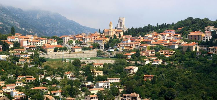 View of the village of La Turbie