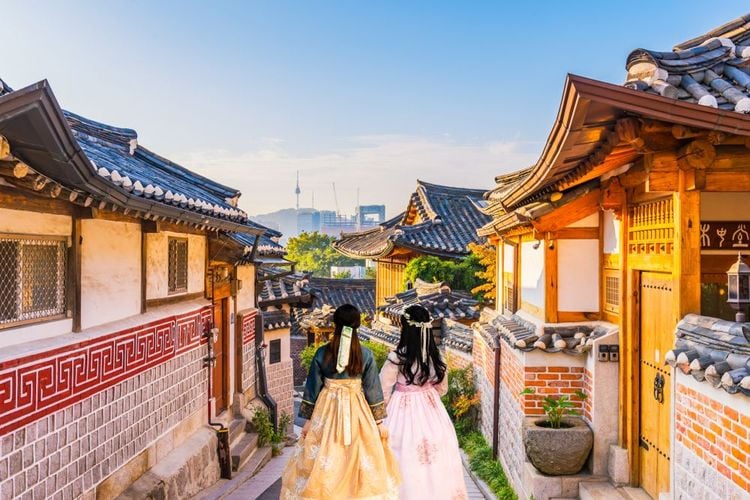 Immerse yourself in traditional Korea at the village of Bukchon Hanok