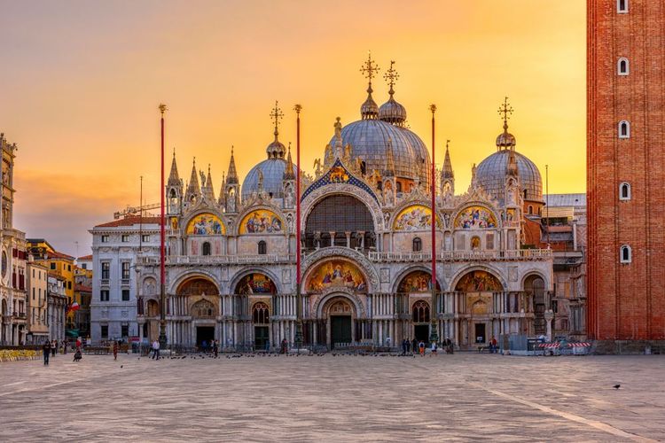 San Marco Basilica and the Campanile, the symbols of Venice