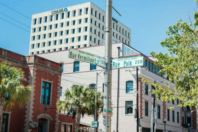 Vermilion et Polk street, Lafayette, Louisiana, Etats-Unis