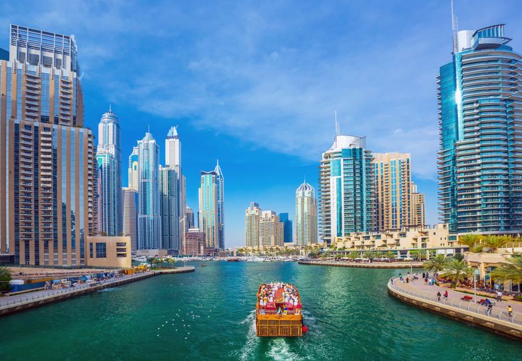 A cruise on the Dubai marina