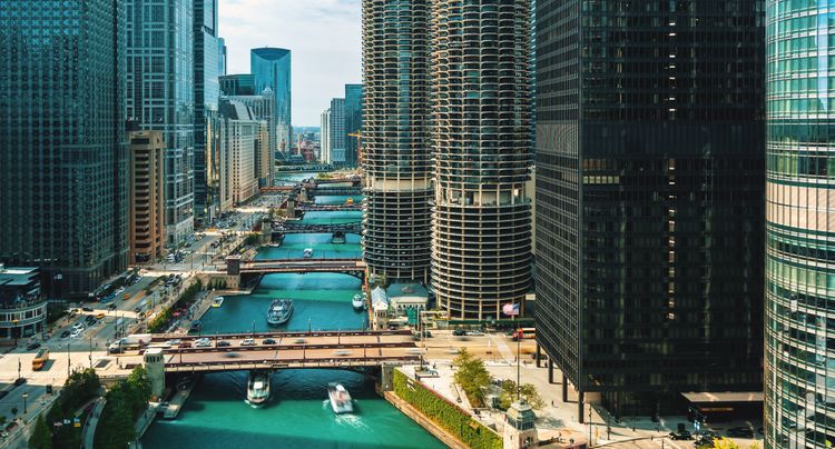 Chicago e il fiume Chicago