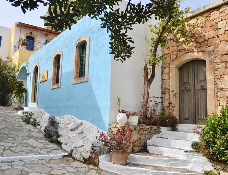 Le village traditionnel d'Arolithos.