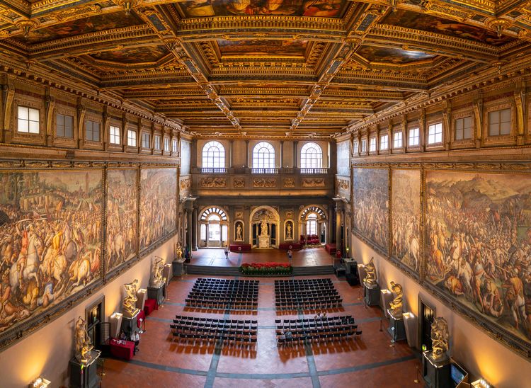 La salle des Cinquecento, une des plus belles du palais