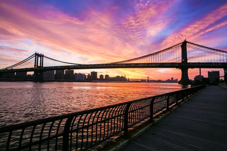 Sunset on the Brooklyn Bridge