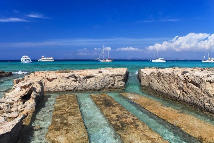Formentera, l'eau des salines vient de la mer