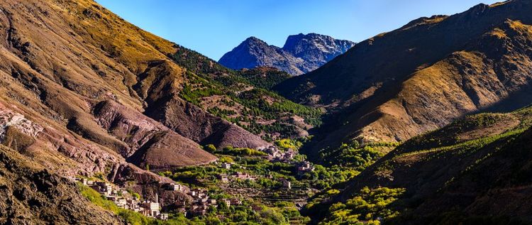 Le village d’Imlil et le Mont Toubkal