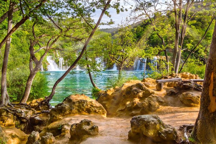 Les chutes de Krka dans le parc national de Krka en Croatie