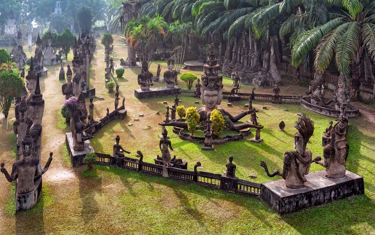 Parc de Bouddha à Vientiane, Laos