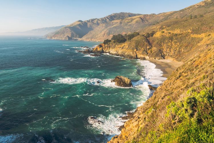 La costa del Pacífico hacia Big Sur